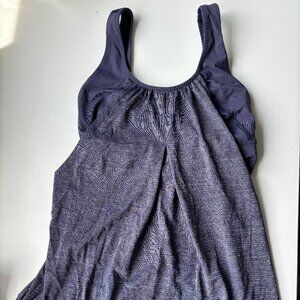 Lululemon Navy/Purple Tank Top with adjustable waist